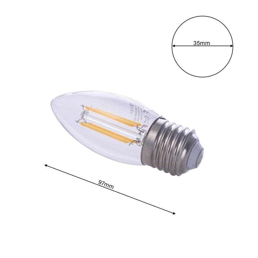 LED spuldze FILAMENT E27/4W/230V 2700K