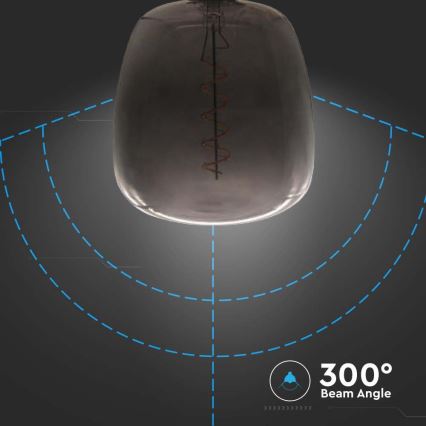 LED Spuldze FILAMENT E27/4W/230V, melna