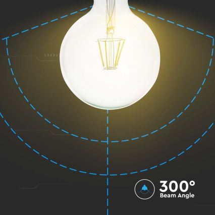 LED Spuldze FILAMENT G125 E27/10W/230V 3000K