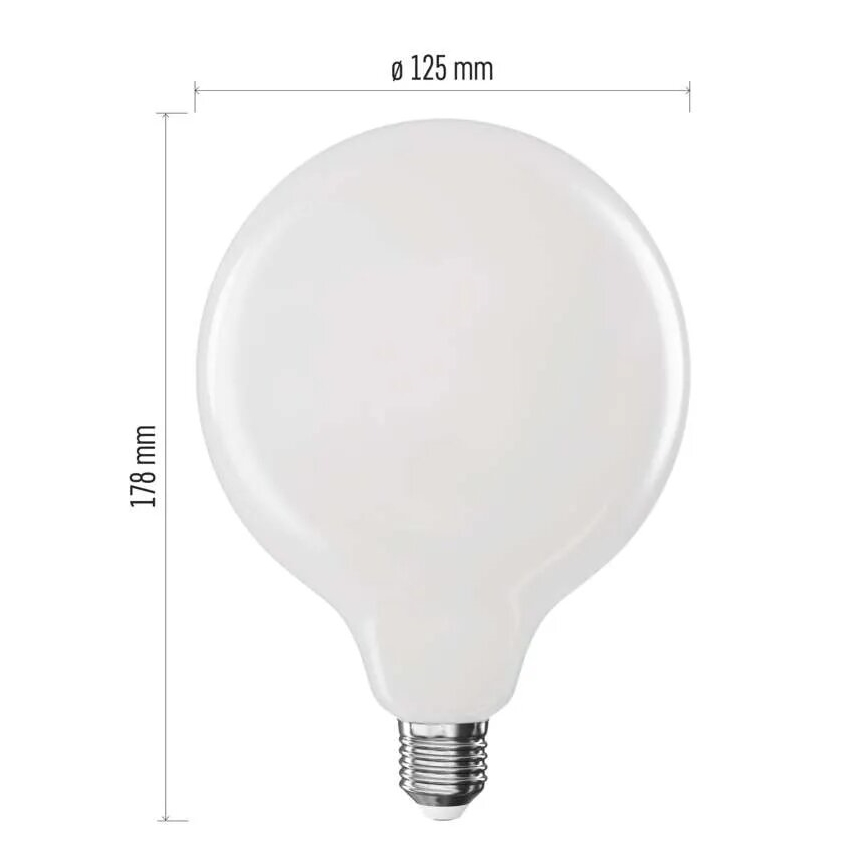 LED Spuldze FILAMENT G125 E27/18W/230V 4000K
