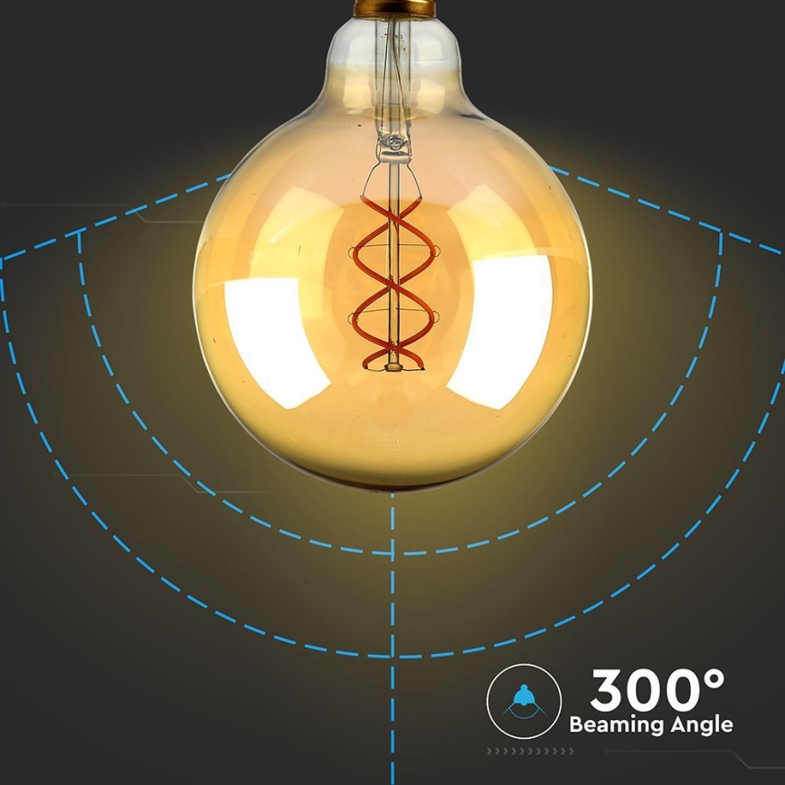 LED Spuldze FILAMENT G125 E27/5W/230V 1800K