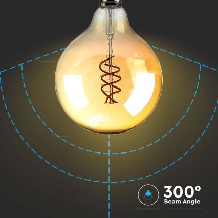LED Spuldze FILAMENT G125 E27/6W/230V 1800K