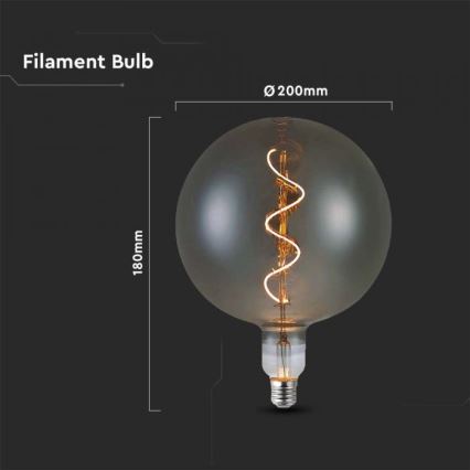 LED Spuldze FILAMENT G200 E27/4W/230V 2700K