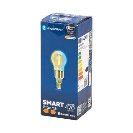 LED Spuldze FILAMENT G45 E14/4,5W/230V 2700-6500K - Aigostar