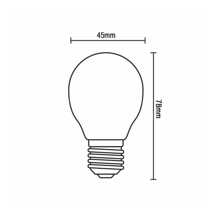 LED Spuldze FILAMENT G45 E14/4W/230V 3000K