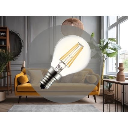 LED spuldze FILAMENT G45 E14/6W/230V 3000K