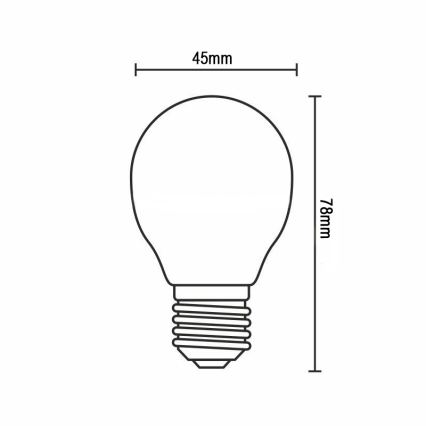 LED spuldze FILAMENT G45 E14/6W/230V 3000K