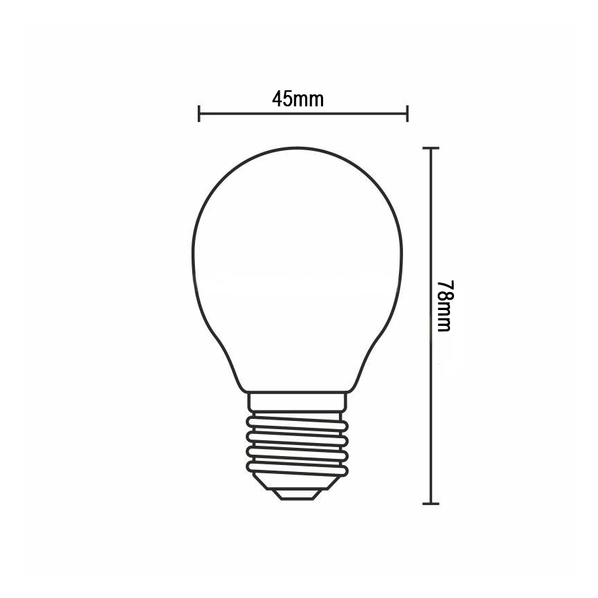 LED spuldze FILAMENT G45 E14/6W/230V 3000K