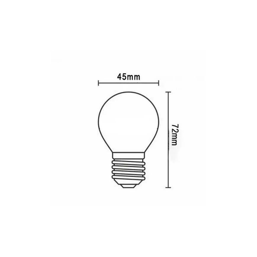LED Spuldze FILAMENT G45 E27/2W/230V 3000K