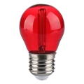LED Spuldze FILAMENT G45 E27/2W/230V sarkana