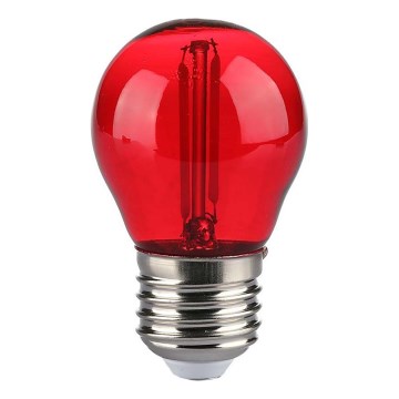 LED Spuldze FILAMENT G45 E27/2W/230V sarkana