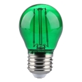 LED Spuldze FILAMENT G45 E27/2W/230V zaļa
