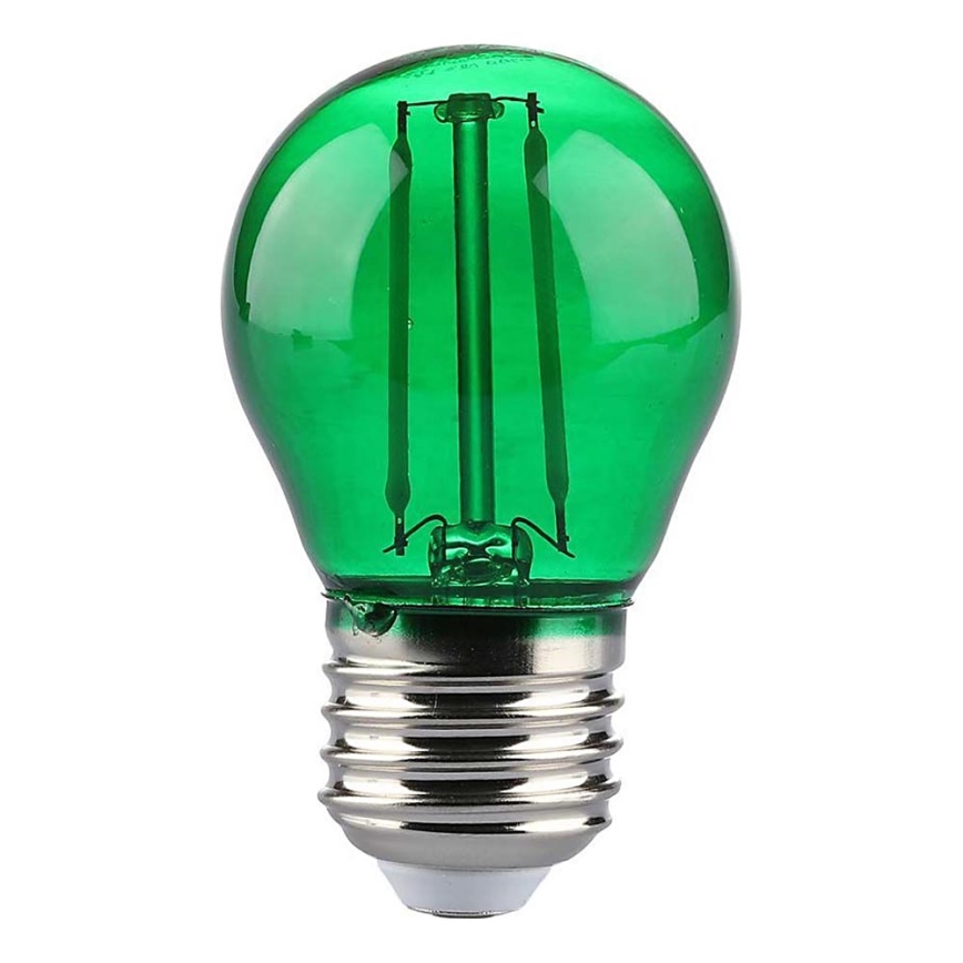 LED Spuldze FILAMENT G45 E27/2W/230V zaļa