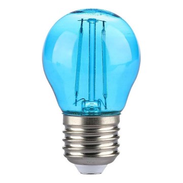 LED Spuldze FILAMENT G45 E27/2W/230V zila