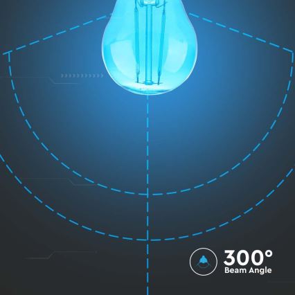 LED Spuldze FILAMENT G45 E27/2W/230V zila