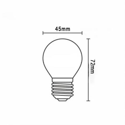 LED Spuldze FILAMENT G45 E27/4W/230V 3000K