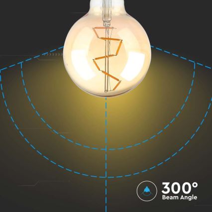 LED Spuldze FILAMENT G95 E27/4W/230V 2200K