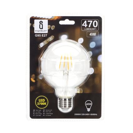 LED Spuldze FILAMENT G95 E27/4W/230V 2700K - Aigostar