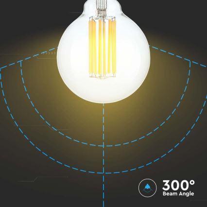 LED Spuldze FILAMENT G95 E27/6W/230V 3000K