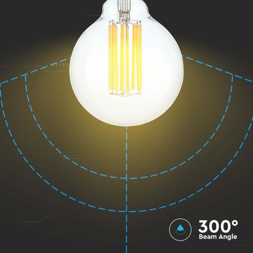 LED Spuldze FILAMENT G95 E27/6W/230V 3000K