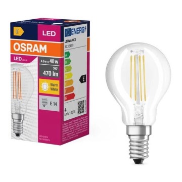LED Spuldze FILAMENT P40 E14/4W/230V 2700K - Osram