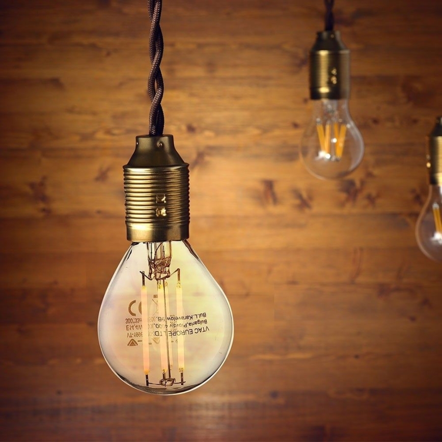 LED Spuldze FILAMENT P45 E14/6W/230V 2700K