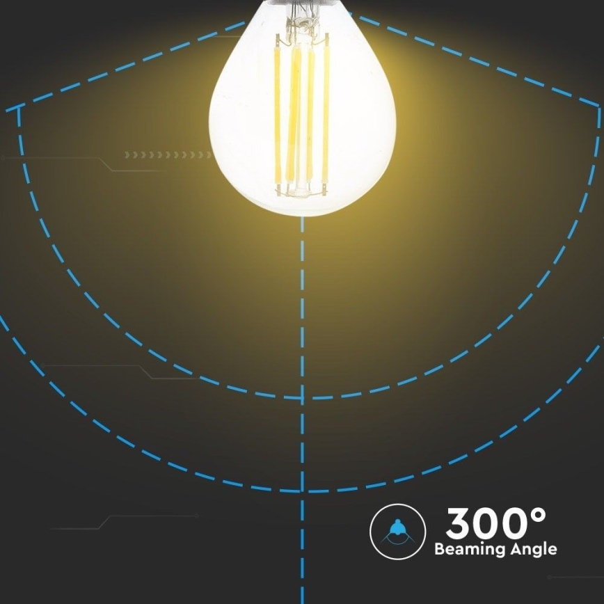 LED Spuldze FILAMENT P45 E14/6W/230V 2700K