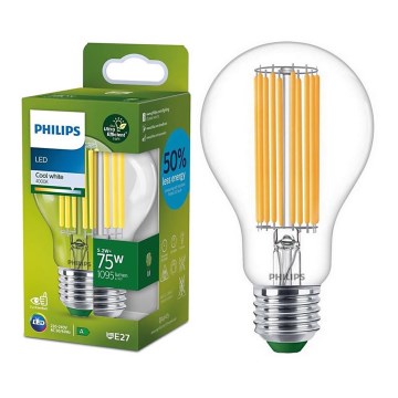 LED spuldze FILAMENT Philips A60 E27/5,2W/230V 4000K