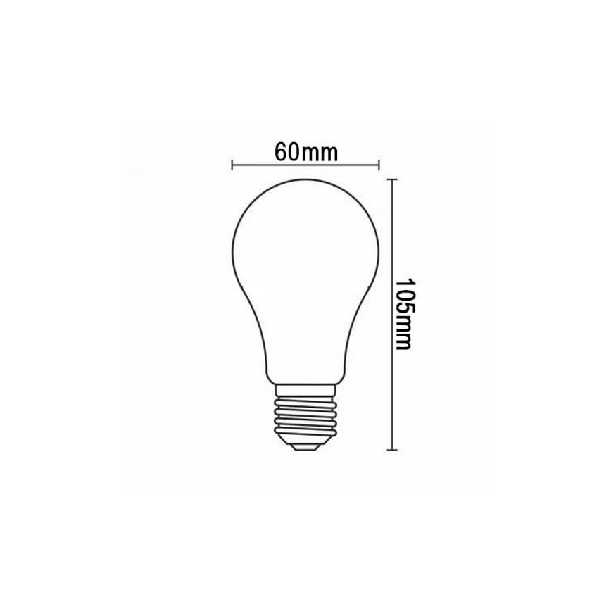 LED Spuldze FILAMENT SHAPE A60 E27/4W/230V 1800K brūna