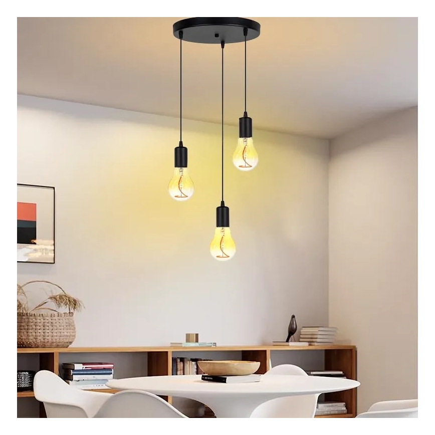 LED Spuldze FILAMENT SHAPE A60 E27/4W/230V 1800K dzeltena