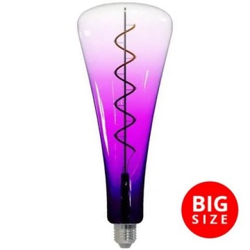 LED Spuldze FILAMENT SHAPE T110 E27/5W/230V 1800K violeta