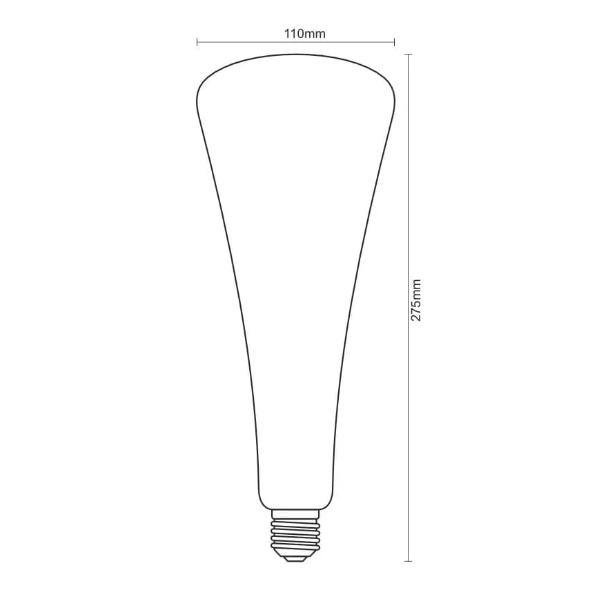 LED Spuldze FILAMENT SHAPE T110 E27/5W/230V 1800K violeta