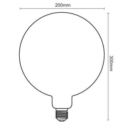 LED Spuldze FILAMENT SPIRAL SMOKE G200 E27/4W/230V 2000K