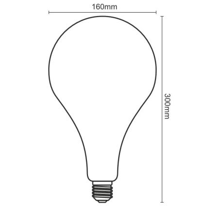 LED Spuldze FILAMENT SPIRAL VINTAGE A165 E27/4W/230V 2000K