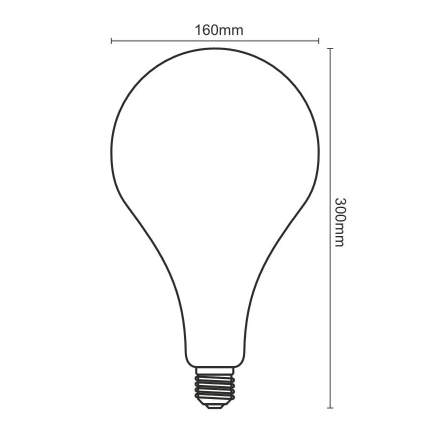 LED Spuldze FILAMENT SPIRAL VINTAGE A165 E27/4W/230V 2000K