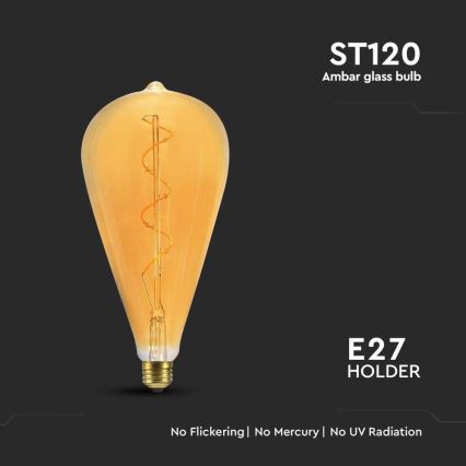 LED Spuldze FILAMENT ST120 E27/4W/230V 2700K