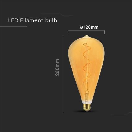 LED Spuldze FILAMENT ST120 E27/4W/230V 2700K