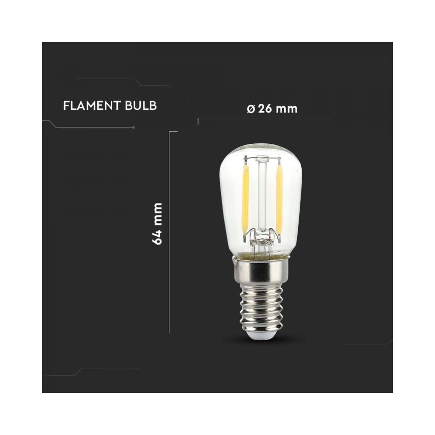 LED spuldze FILAMENT ST26 E14/2W/230V 6500K