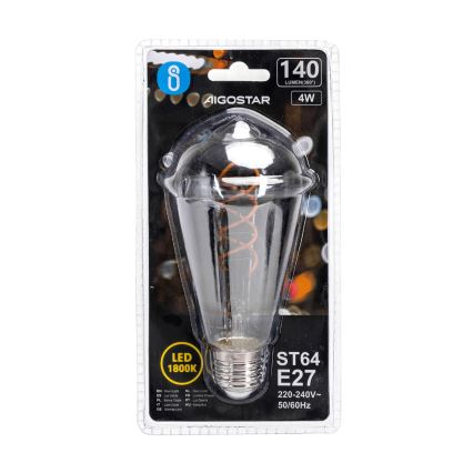 LED Spuldze FILAMENT ST64 E27/4W/230V 1800K - Aigostar