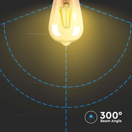 LED Spuldze FILAMENT ST64 E27/4W/230V 2200K