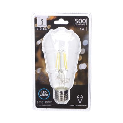 LED Spuldze FILAMENT ST64 E27/4W/230V 6500K - Aigostar