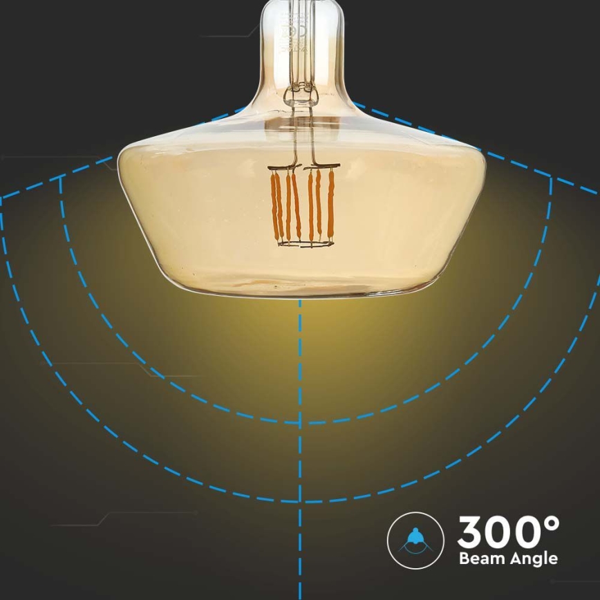 LED Spuldze FILAMENT T180 E27/8W/230V 1800K