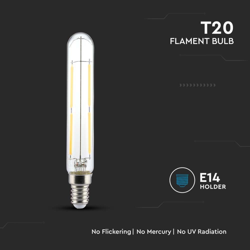 LED Spuldze FILAMENT T20 E14/4W/230V 3000K
