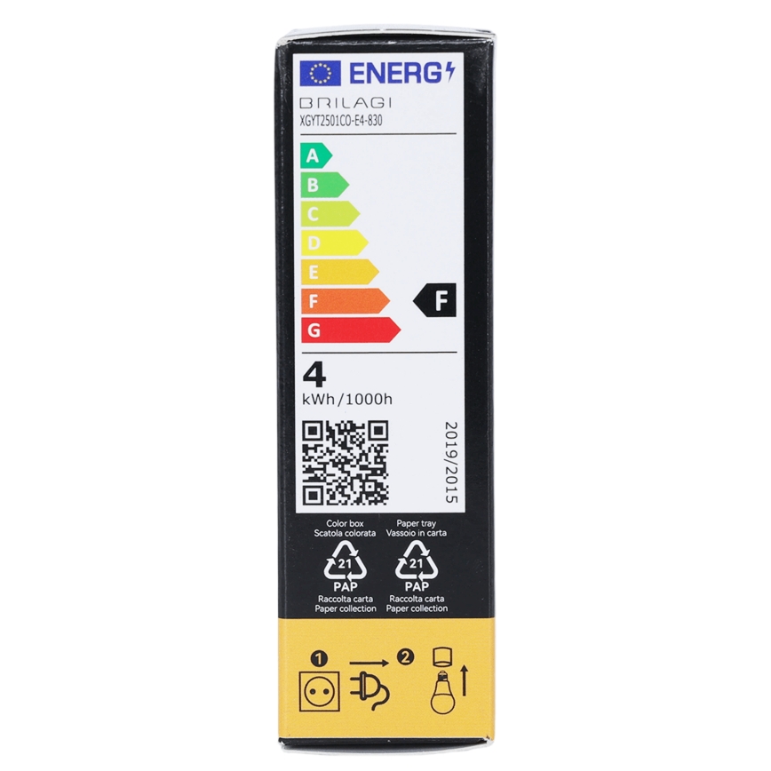 LED spuldze FILAMENT T25 E14/4W/230V 3000K - BRILAGI