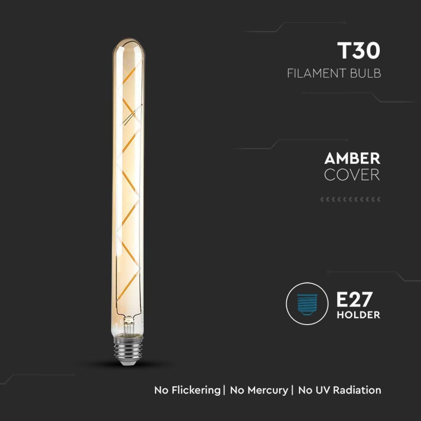 LED Spuldze FILAMENT T30 E27/7W/230V 2200K