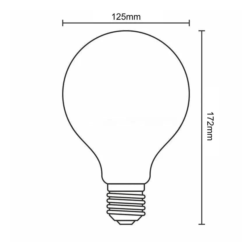 LED Spuldze FILAMENT VINTAGE G125 E27/4W/230V 2000K