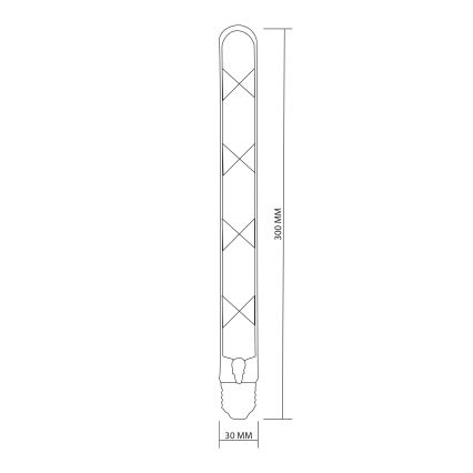 LED Spuldze FILAMENT VINTAGE LED T30 E27/4,5W/230V 2700K