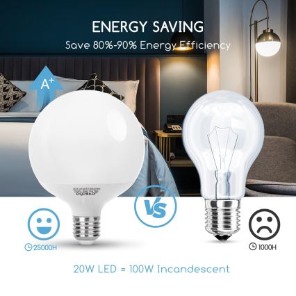 LED spuldze G120 E27/20W/230V 6500K - Aigostar