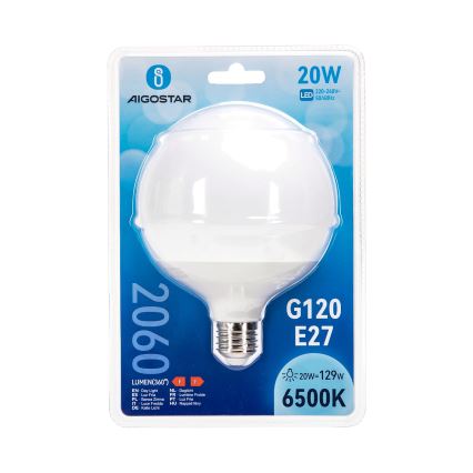 LED spuldze G120 E27/20W/230V 6500K - Aigostar