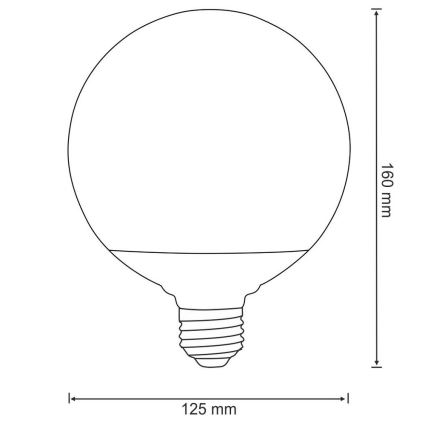 LED Spuldze G125 E27/16W/230V 3,000K